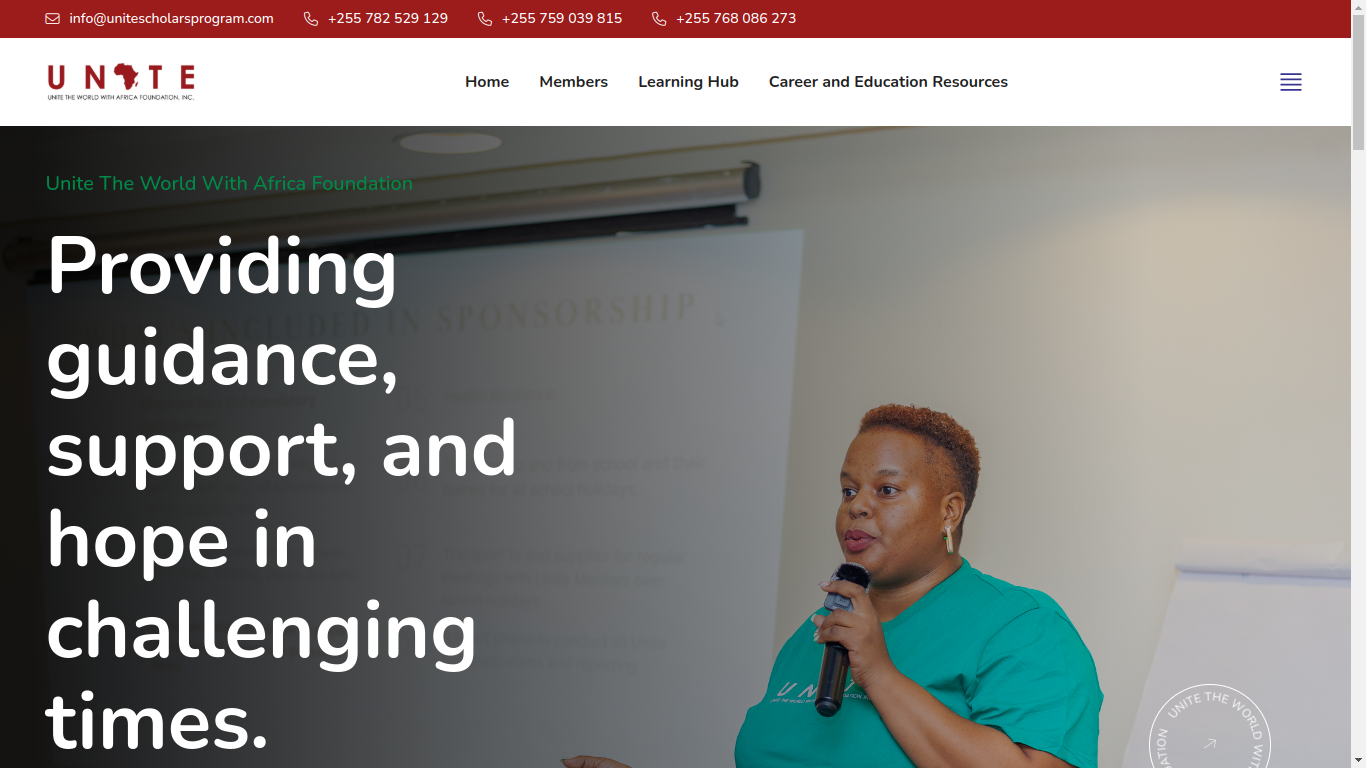 Unite Scholars Program Website